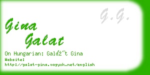 gina galat business card
